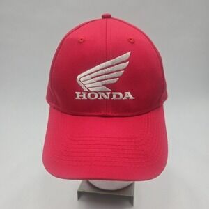 Honda Motorcycles Wing Red & White Adjustable Strap Back Trucker Hat Racing